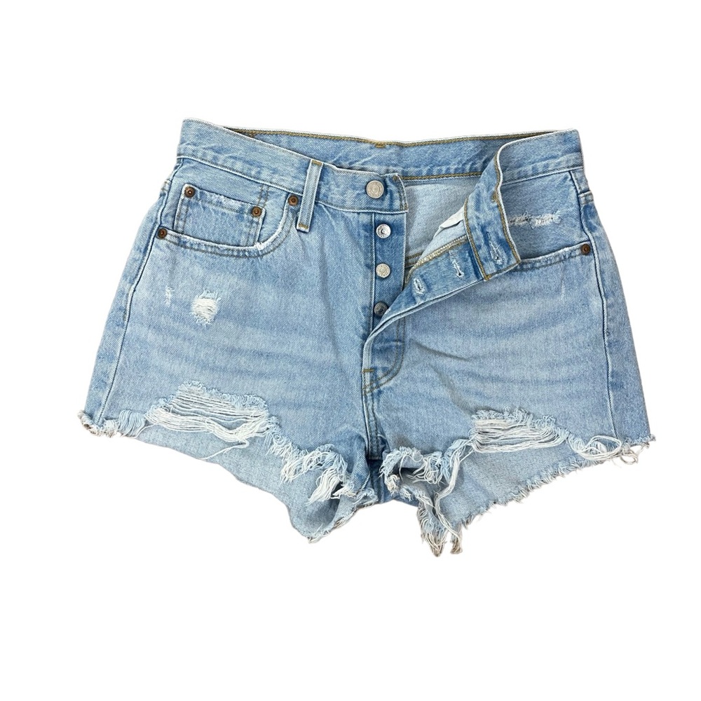 Levi’s 501 Cutoff Jean Shorts with Manufactured Distressing